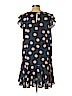 Ann Taylor LOFT 100% Polyester Blue Casual Dress Size L (petite) - photo 2