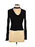 Charlotte Russe Black Long Sleeve Top Size L - photo 1