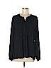 Banana Republic 100% Polyester Black Long Sleeve Blouse Size M - photo 1