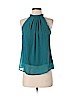 H&M 100% Polyester Green Sleeveless Blouse Size 4 - photo 1