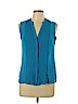 H&M Blue Sleeveless Blouse Size 10 - photo 1
