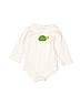 Gymboree 100% Cotton Graphic White Long Sleeve Onesie Size 6-12 mo - photo 1