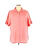 Joan Rivers Pink Short Sleeve Button-Down Shirt Size XL - photo 1