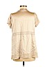 BCBGMAXAZRIA Tan Short Sleeve Silk Top Size M - photo 2