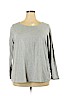 Lane Bryant 100% Pima Cotton Gray Long Sleeve T-Shirt Size 22 - 24 Plus - photo 1