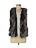 H&M Black Faux Fur Vest Size 6 - photo 1