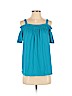 City Streets Blue Short Sleeve Top Size S - photo 1
