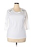 Studio Works 100% Cotton White 3/4 Sleeve Top Size 2X - photo 1