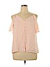 Shinestar 100% Polyester Pink Short Sleeve Blouse Size XL - photo 1