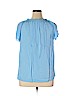 grand & greene 100% Rayon Blue Short Sleeve Blouse Size XL - photo 2