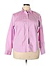 Lands' End 100% Baumwolle Pink Long Sleeve Button-Down Shirt Size 18 - photo 1