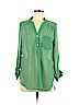 Love Culture 100% Polyester Green Long Sleeve Blouse Size M - photo 1