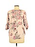 Lucky Brand Pink 3/4 Sleeve Top Size M - photo 2