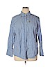 Ava & Viv 100% Cotton Blue Long Sleeve Button-Down Shirt Size 1X - photo 1
