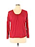 St. John's Bay 100% Cotton Red Long Sleeve T-Shirt Size XL - photo 1