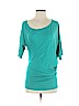 BCBGMAXAZRIA Teal Short Sleeve Top Size XS - photo 1