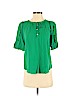 Maeve by Anthropologie 100% Rayon Green Short Sleeve Top Size 2 - photo 1