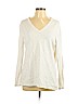 DKNY 100% Cotton White Pullover Sweater Size L - photo 1