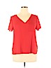 Lily White 100% Polyester Red Short Sleeve Blouse Size XL - photo 1