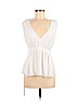 BCBGMAXAZRIA 100% Polyester White Sleeveless Top Size S - photo 1