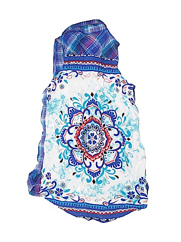 Justice Sleeveless Button-Down Shirt (view 2)