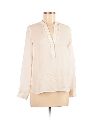 Vince. Long Sleeve Silk Top (view 1)