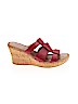 Born Handcrafted Footwear Red Wedges Size 7 - photo 1