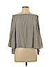Lola & Sophie 100% Polyester Silver 3/4 Sleeve Blouse Size XS - photo 1