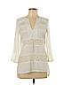 BCBGMAXAZRIA 100% Polyester White 3/4 Sleeve Blouse Size XS - photo 1