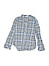 Crazy 8 100% Cotton Blue Long Sleeve Blouse Size 10 - 12 - photo 1