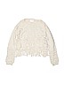 Justice Solid Ivory Pullover Sweater Size 7 - photo 1