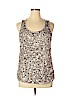 AK Anne Klein 100% Polyester Tan Sleeveless Blouse Size XL - photo 1