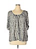 Dana Buchman 100% Polyester Black Short Sleeve Blouse Size 1X - photo 1