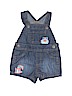 The Children's Place 100% Cotton Blue Overall Shorts 0-3 MO / 3 MO - photo 1