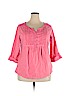 Charter Club Pink 3/4 Sleeve Top Size 2X - photo 1