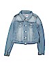 Total Girl Solid Blue Denim Jacket Size 14 - 16 - photo 1