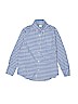 Crewcuts 100% Cotton Checkered-gingham Blue Long Sleeve Button-Down Shirt Size 6 - 7 - photo 1