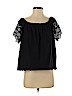 H&M 100% Cotton Black Short Sleeve Top Size M - photo 1