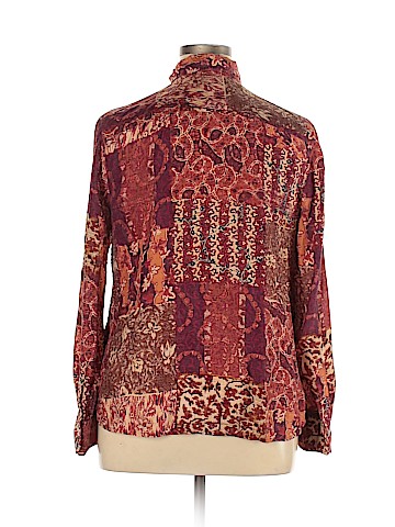Lucky Brand Long Sleeve Silk Top (view 2)