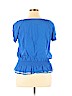 DressBarn 100% Polyester Blue Short Sleeve Blouse Size XL - photo 2