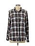 Mossimo Supply Co. 100% Rayon Brown Long Sleeve Button-Down Shirt Size L - photo 1