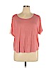 LC Lauren Conrad 100% Rayon Orange Short Sleeve Top Size XL - photo 1