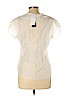 Banana Republic White Short Sleeve Silk Top Size L (petite) - photo 2