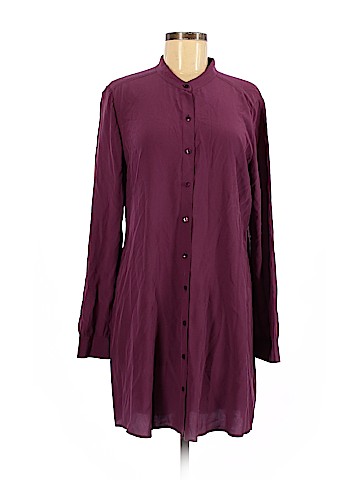 Eileen Fisher Long Sleeve Silk Top (view 1)