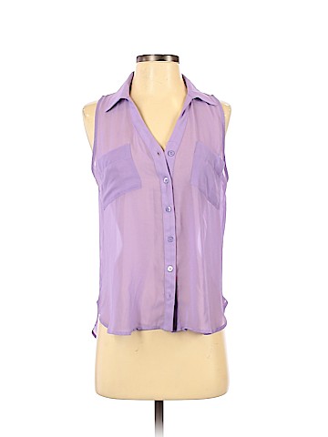Lush Sleeveless Button-Down Shirt (view 1)