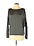 Garbe Luxe 100% Silk Gray Long Sleeve Silk Top Size S - photo 1