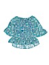 Speechless 100% Polyester Paisley Blue 3/4 Sleeve Blouse Size L (kids) - photo 1
