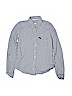 Abercrombie 100% Cotton Checkered-gingham Blue Long Sleeve Button-Down Shirt Size L (kids) - photo 1