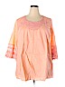 Woman Within 100% Cotton Orange Long Sleeve Top Size 18 (L) - photo 1
