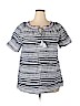 Woman Within 100% Cotton Blue Short Sleeve Top Size 18 (L) - photo 1